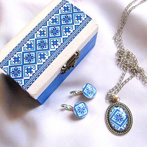 set cadou 28688, Bijuterii, Seturi de bijuterii, Confecționarea bijuteriilor, Decoupage, transfer și tehnici șervețel, ARTYNOS