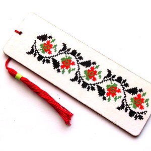 semn de carte cu motiv traditional 48006, Cărți și creații cu tematică muzicală, cadouri, Semn de carte, Decoupage, transfer și tehnici șervețel, ARTYNOS