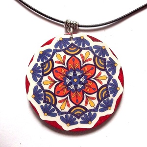 colier cu mandala 47276, Bijuterii, Coliere, Coliere cu pandantive, Confecționarea bijuteriilor, Decoupage, transfer și tehnici șervețel, ARTYNOS
