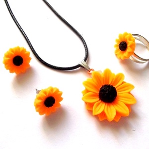 set cu floarea soarelui din rasina 47344 - Artynos.ro