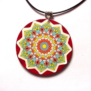  colier cu mandala 47263, Bijuterii, Coliere, Coliere cu pandantive, Confecționarea bijuteriilor, Decoupage, transfer și tehnici șervețel, ARTYNOS
