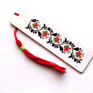 semn de carte cu motiv traditional 48007, Cărți și creații cu tematică muzicală, cadouri, Semn de carte, Decoupage, transfer și tehnici șervețel, ARTYNOS