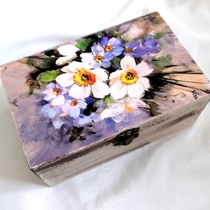 Cutie lemn decorata 47959, , Decoupage, transfer și tehnici șervețel, ARTYNOS