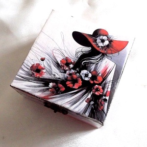cutie lemn decorata 48117, , Decoupage, transfer și tehnici șervețel, ARTYNOS