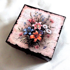 cutie lemn decorata 48122, , Decoupage, transfer și tehnici șervețel, ARTYNOS