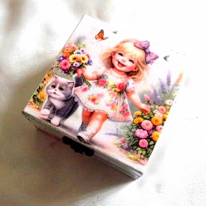 cutie lemn decorata 48115, , Decoupage, transfer și tehnici șervețel, ARTYNOS