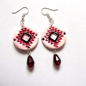 cercei fimo cu motiv traditional 48319 - Artynos.ro