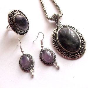 set cu ametist 48332 - bijuterii - seturi de bijuterii - Artynos.ro