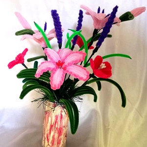 aranjament floral cu flori 48524, Casa & Stil de viata, Accesorii pentru decorat casa, Suport de flori, Buchete de flori, Aranjament de flori, Broderie, ARTYNOS