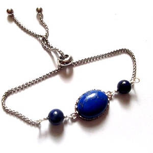 bratara cu lapis lazuli 48857, Bijuterii, Bratari, Bratara cu margele, Confectionarea bijuteriilor, ARTYNOS