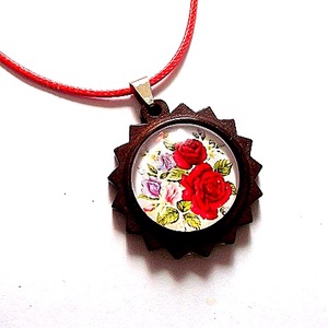 colier lemn si sticla 48874, Bijuterii, Seturi de bijuterii, Confectionarea bijuteriilor, ARTYNOS