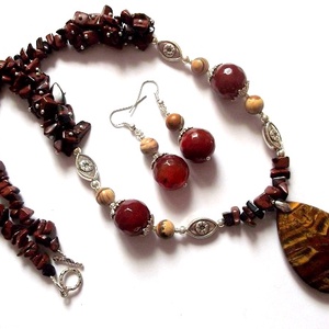 Set bijuterii cu jasper si agate 49030 - Artynos.ro