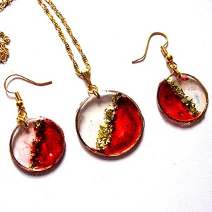 Set bijuterii cu rasina 50389 - Artynos.ro