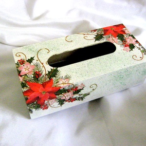 Cutie pt servetele de craciun 50639, Casa & Stil de viata, Accesorii pentru echipamente de bucatarie, Accesorii de servire, Inele servetele masa, suport servetel, Decoupage, transfer si tehnici servetel, ARTYNOS