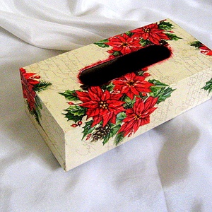 Cutie pt servetele de craciun 50635, Casa & Stil de viata, Accesorii pentru echipamente de bucatarie, Accesorii de servire, Inele servetele masa, suport servetel, Decoupage, transfer si tehnici servetel, ARTYNOS