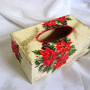 Cutie pt servetele de craciun 50632, Casa & Stil de viata, Accesorii pentru echipamente de bucatarie, Accesorii de servire, Inele servetele masa, suport servetel, Decoupage, transfer si tehnici servetel, ARTYNOS