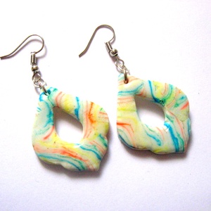 cercei fimo fosforecent 50377, Bijuterii, Cercei, Cercei lungi, Confectionarea bijuteriilor, ARTYNOS