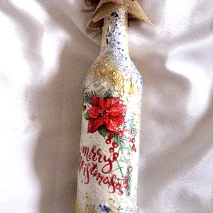 sticla decorata de craciun 50871 - crăciun - decorațiuni de crăciun de casă - decor pentru masă de crăciun - Artynos.ro