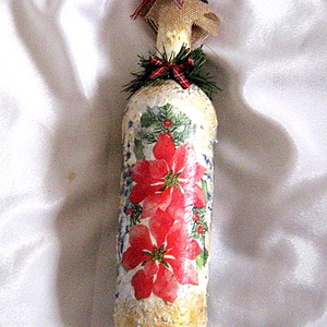 sticla decorata de craciun 50875 - crăciun - decorațiuni de crăciun de casă - decor pentru masă de crăciun - Artynos.ro