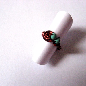 inel de cupru cu turcoaz 50831 - bijuterii - inele - inele cu pietre semiprețioase - Artynos.ro