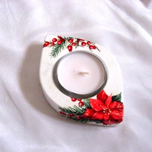 Suport lumanare cu floarea craciunului 50705 - Artynos.ro