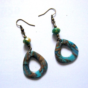 cercei fimo si cristale 50964 - Artynos.ro