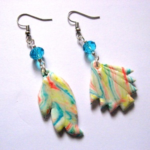 cercei fimo si cristale 50955 - Artynos.ro