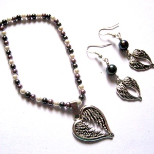 set colier si cercei cu perle mallorca 50958 - Artynos.ro