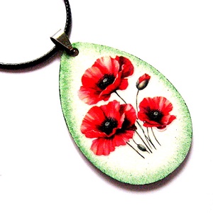 colier lemn 51112, Bijuterii, Coliere, Coliere cu pandative, Confectionarea bijuteriilor, Decoupage, transfer si tehnici servetel, ARTYNOS