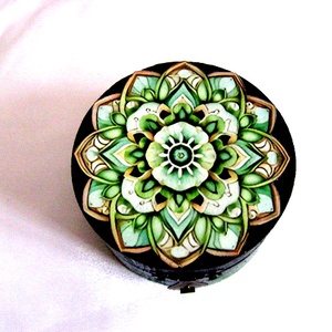 Cutie din lemn cu mandala 51128 - accessorii și unelte - lemn - cutie - Artynos.ro