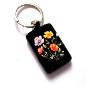 breloc cu flori 51203, Genti si portofele, Accesorii genti, Breloc, Decoupage, transfer si tehnici servetel, ARTYNOS
