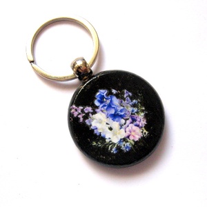 breloc cu flori 51263, Genti si portofele, Accesorii genti, Breloc, Decoupage, transfer si tehnici servetel, ARTYNOS