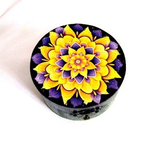 Cutie din lemn cu mandala 51132 - accessorii și unelte - lemn - cutie - Artynos.ro