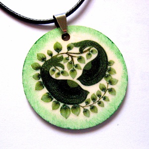 colier lemn 51055, Bijuterii, Coliere, Coliere cu pandative, Decoupage, transfer si tehnici servetel, Confectionarea bijuteriilor, ARTYNOS