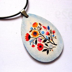 colier lemn 51050, Bijuterii, Coliere, Coliere cu pandative, Confectionarea bijuteriilor, Decoupage, transfer si tehnici servetel, ARTYNOS