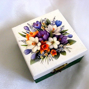 Cutie din lemn decorata 51410 - Artynos.ro