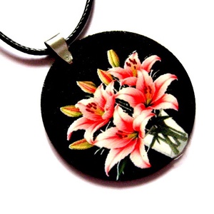 colier lemn 51106, Bijuterii, Coliere, Coliere cu pandative, Confectionarea bijuteriilor, Decoupage, transfer si tehnici servetel, ARTYNOS