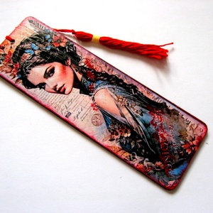 semn de carte 51849, Carti si creatii cu tematica muzicala, cadouri, Semn de carte, Decoupage, transfer si tehnici servetel, ARTYNOS