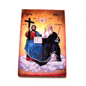 Magnet frigider cu Sfanta Treime 51851, Casa & Stil de viata, Echipamente de bucatarie, Decor de bucatarie, Magneti de frigider, Decoupage, transfer si tehnici servetel, ARTYNOS