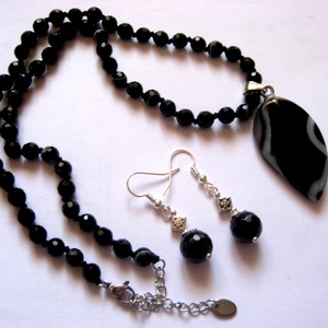 Set bijuterii cu onix 51909 - bijuterii - seturi de bijuterii - Artynos.ro