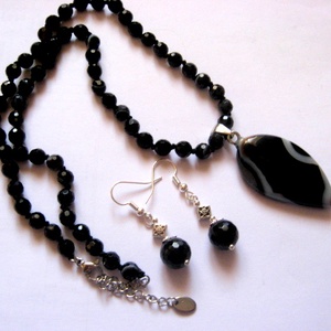 Set bijuterii cu onix 51909 - Artynos.ro