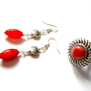 Set inel si cercei cu agate 51845 - Artynos.ro