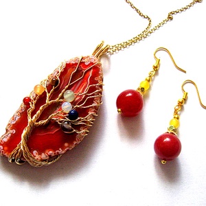 Set bijuterii cu agate 51927 - Artynos.ro