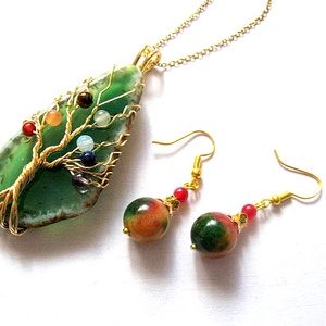 Set bijuterii cu agate 51928 - Artynos.ro