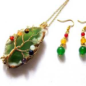 Set bijuterii cu agate 51929 - Artynos.ro