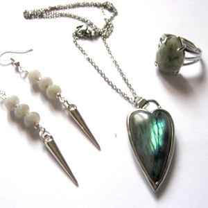 set bijuterii cu labradorit 52120 - bijuterii - seturi de bijuterii - Artynos.ro