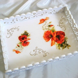 Tava servit la masa cu maci 52135 - casă & stil de viață - echipamente de bucătărie - accesorii de servire - tăvițe - Artynos.ro