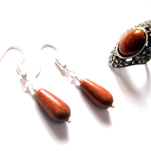 Set bijuterii cu goldstone 52124 - Artynos.ro