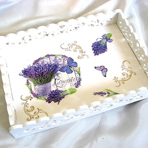 Tava servit la masa decorata cu lavanda 52136 - Artynos.ro