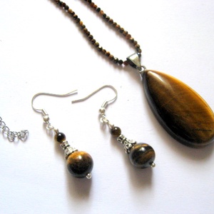 set bijuterii cu ochi de tigru 52561 - bijuterii - seturi de bijuterii - Artynos.ro